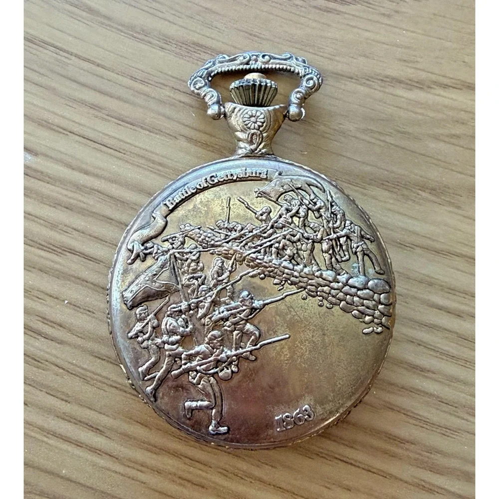 1988 Gettysburg Pocket Watch Civil War Commemorative Archives LE Quartz Untested